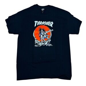 Thrasher Black Skate Outlaw Men’s t-shirt NEW